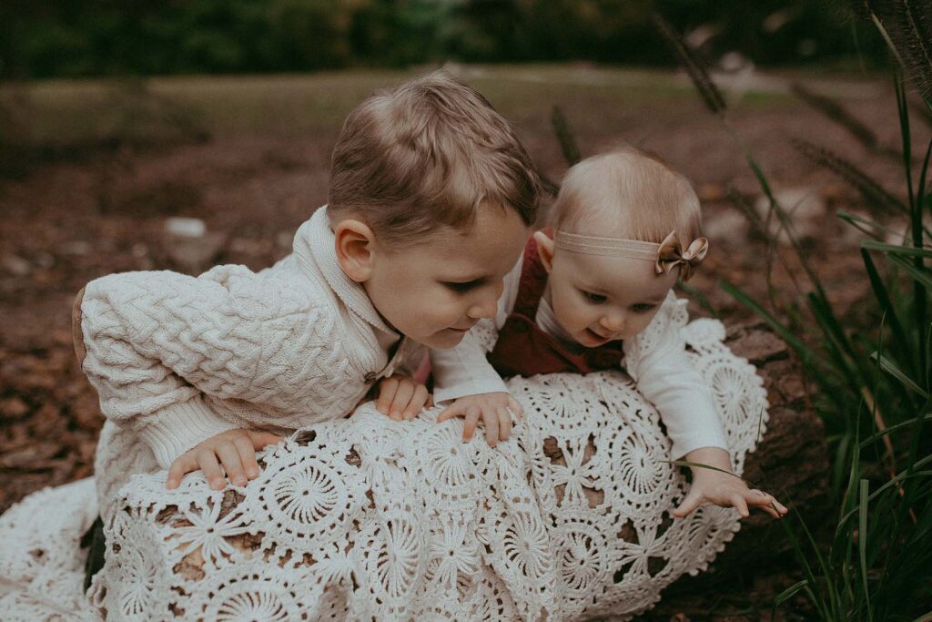 Candid and cute, these little ones shine in their portraits at Benson Lake Park near Holly Springs Daycare, courtesy of Victoria Vasilyeva Photography.