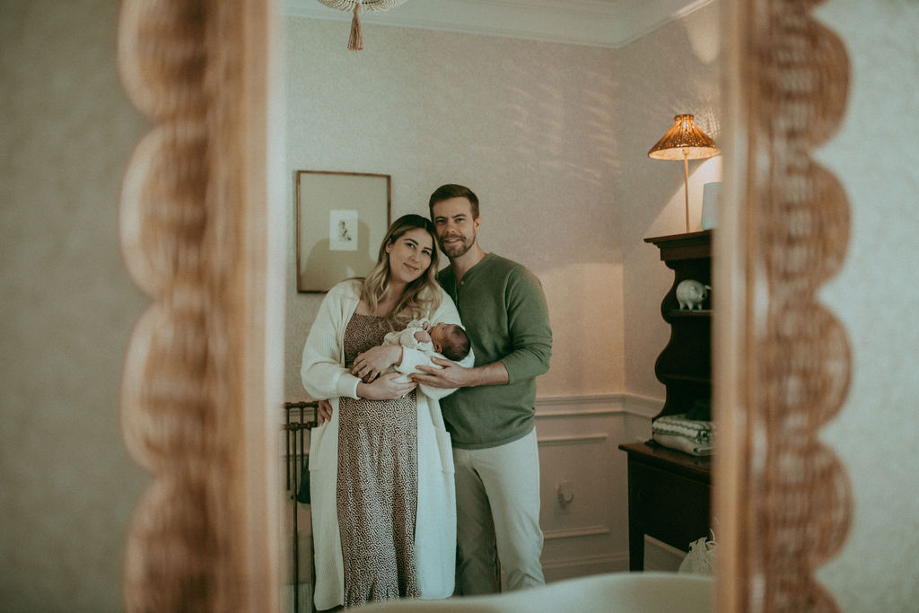 A boho-themed nursery transformed into a tranquil haven for a newborn boy, expertly captured by Holly Springs Newborn Photographer - Victoria Vasilyeva Photography.