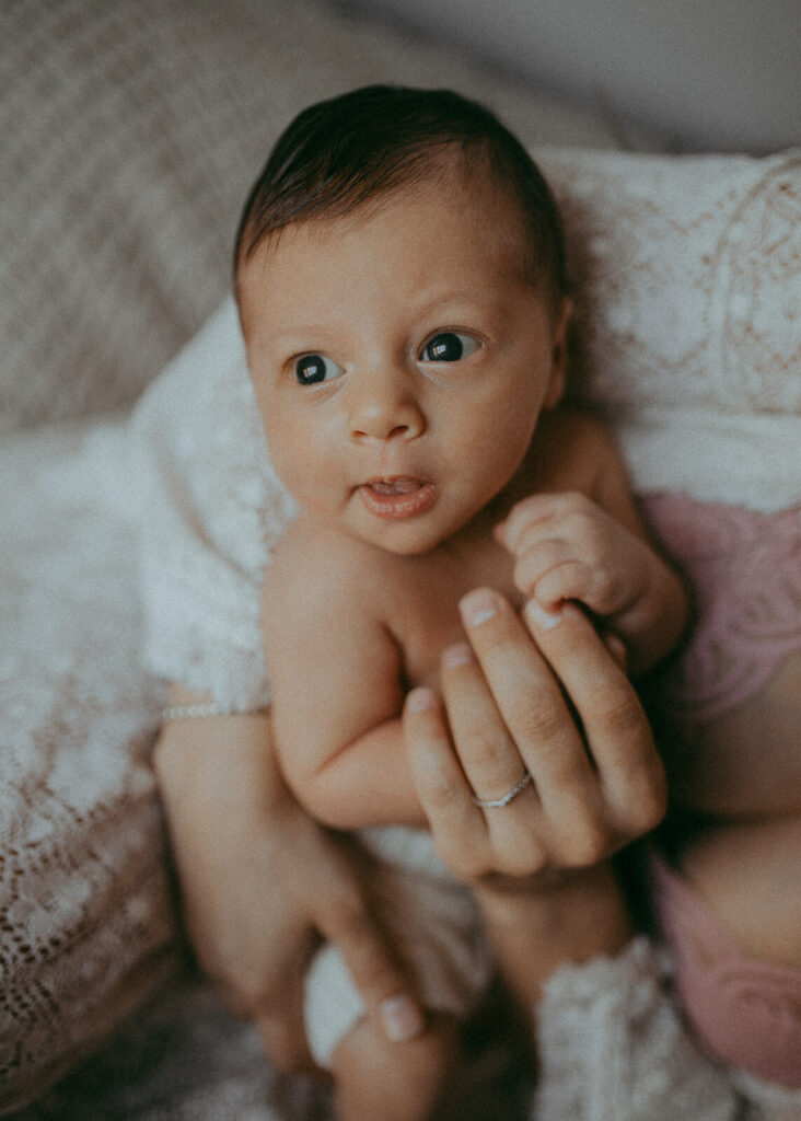 Natural light and boho inspiration: A Raleigh photographer captures the wonder of 20-day-old Matthew at home.