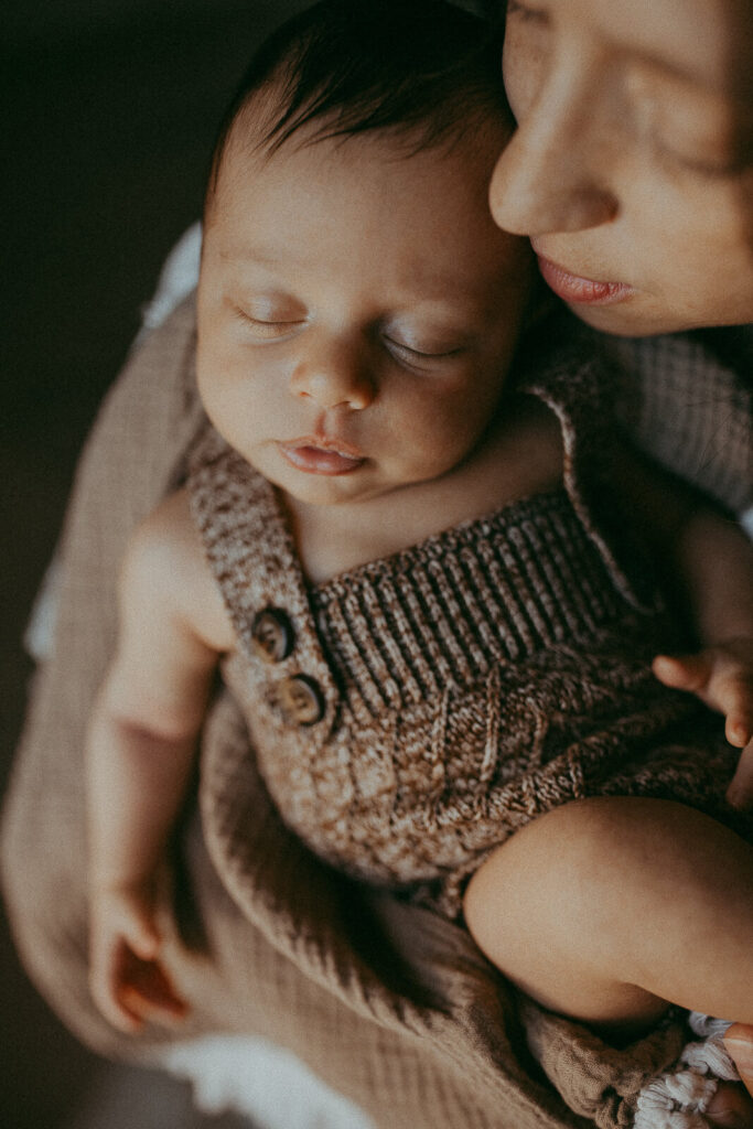 Boho vibes and precious moments: Raleigh in-home newborn session with baby boy.