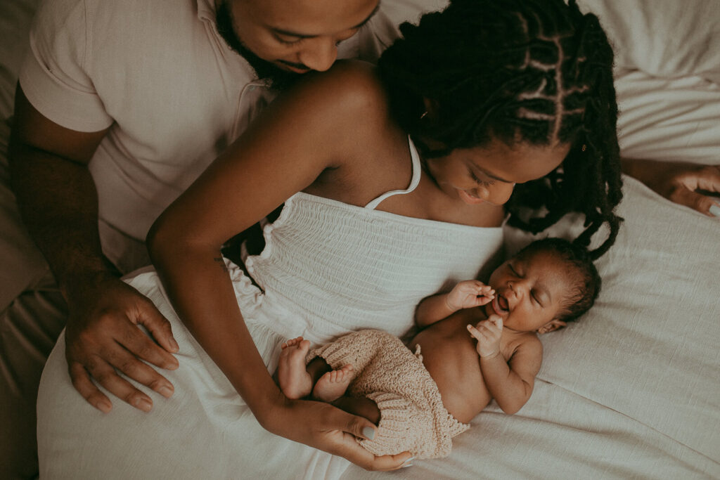 Newborn photo session by Victoria Vasilyeva Photography - family photographer in Fayetteville, NC.