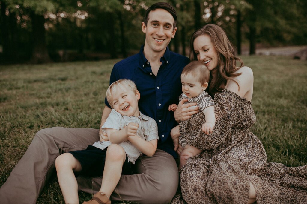 Family photo session was done after the family attended infant swim lessons in Raleigh, NC